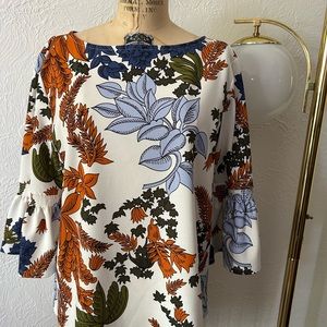 Ann Taylor Factory Bold Floral Blouse